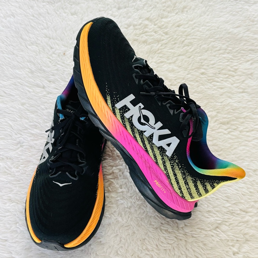 Hoka One Profly Black with Vibrant Accents Running Shoes size US 11 D - Picture 6 of 12